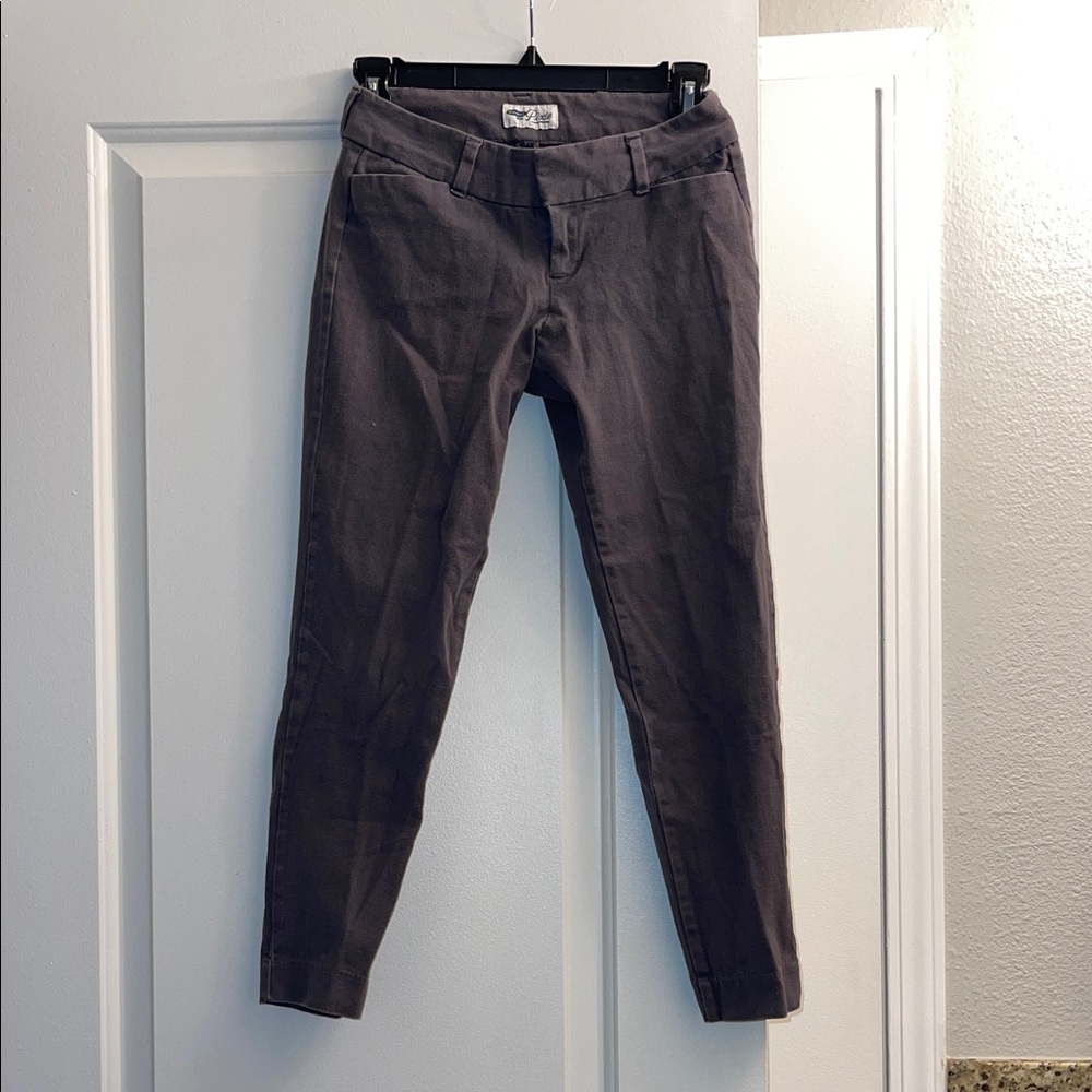 Gray Slim Fit Pixie Pants